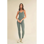 Sage Seamless Strappy Back Essential Jumpsuit