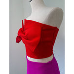 Red Bow Cropped Top