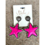 Fuchsia Star Earrings